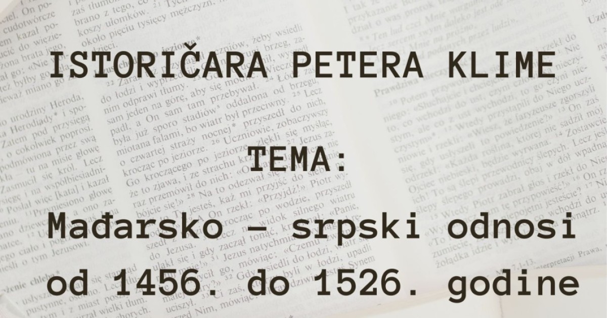 Predavanje Istori Ara Petera Klime Fondacija Za Omladinsku Kulturu I