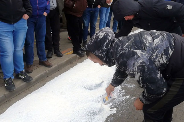 Mlekarstvo u krizi godinama, i subotički proizvođači prosipali uvozno mleko na protestu u Beogradu