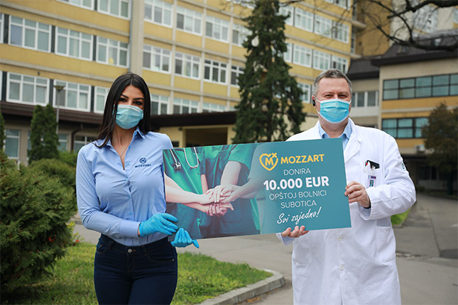 "Mozzart" donirao više od milion dinara subotičkoj bolnici