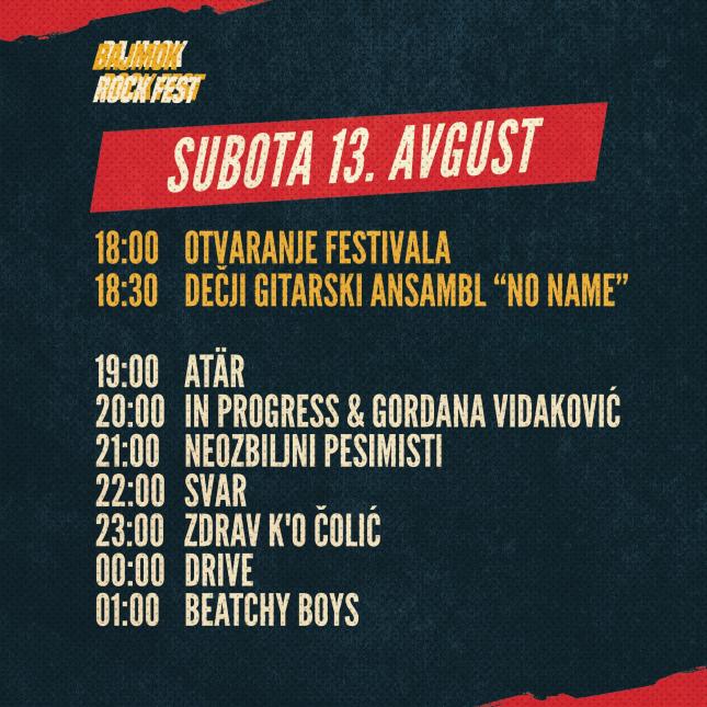 Jubilarni "Bajmok Rock Fest" u subotu